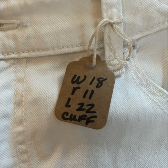 Levi’s White Cropped 515 Capri Jeans with Cuffs Women’s Size 16 - Picture 12 of 15